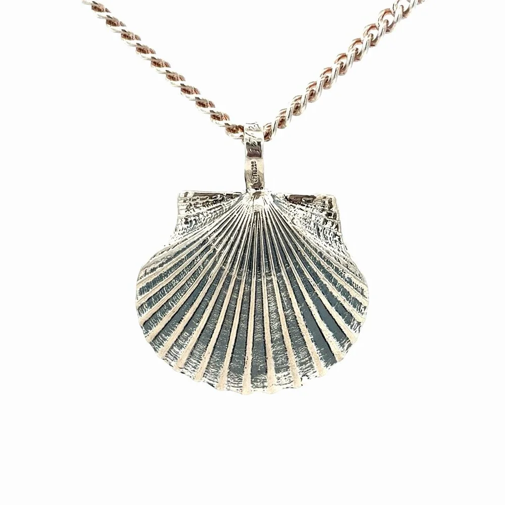 Mignon Faget Sterling Silver Pink Pearl Shell Sea Collection Pendant Necklace
